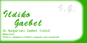 ildiko gaebel business card